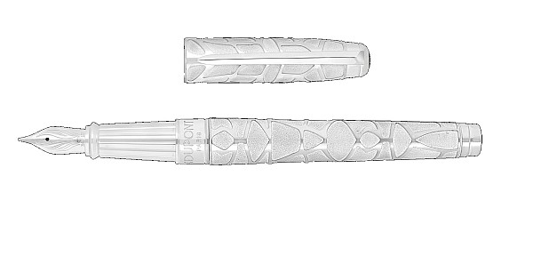 S.T. Dupont Line D Eternity Orlinski Silver Large Fountain pen